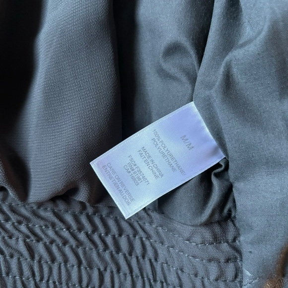 Asymmetrical Cropped Vegan Leather Moto Biker Jacket Grey Medium - Picture 10 of 16